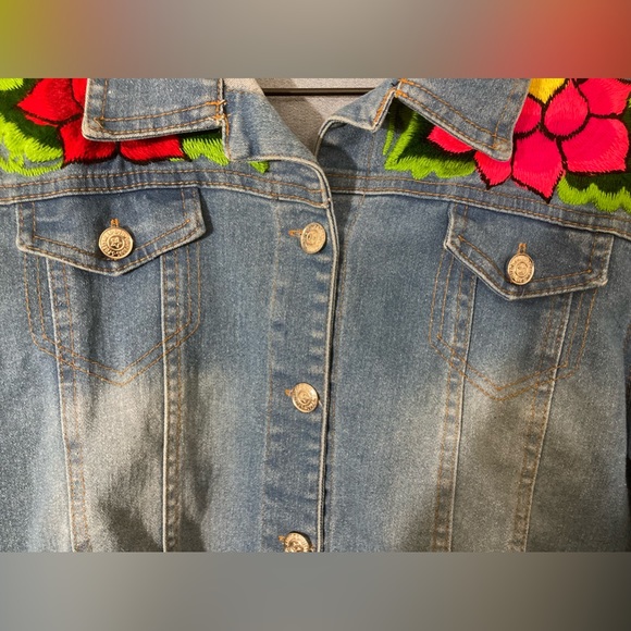 Runs’s Crafts Embroidery Denim Jacket/M - Picture 6 of 8